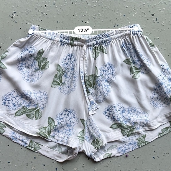 Piyama Hydrangea Blue Pajama Set Floral Lounge Sleepwear Resort Style Size M - Picture 12 of 16